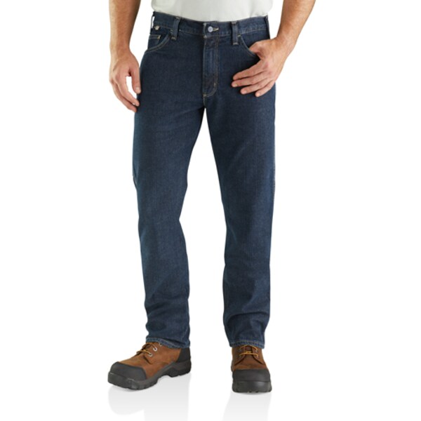 Carhartt FR Rugged Flex Jean Relaxed Fit in Deep Indigo Wash